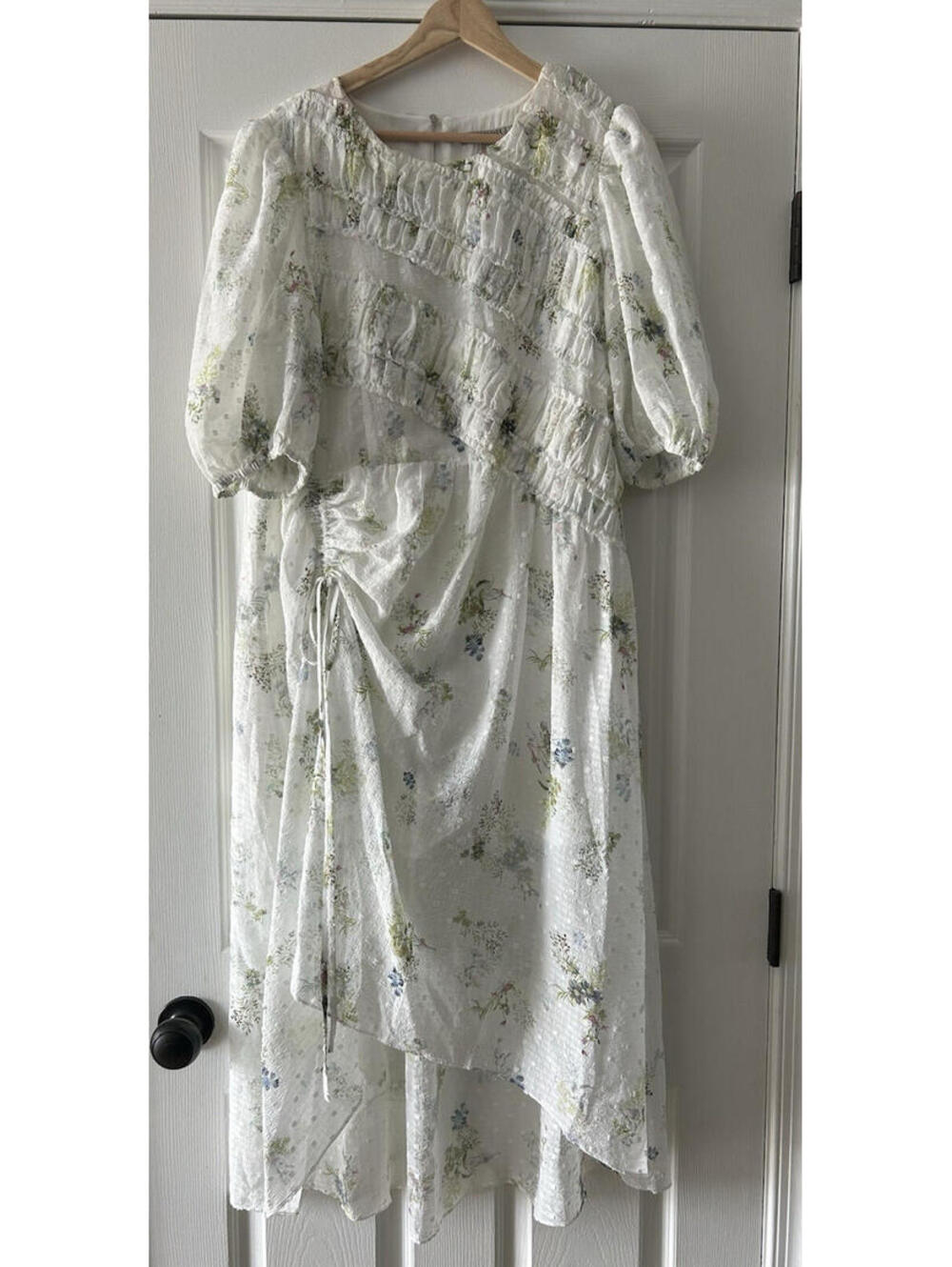 AllSaints Serene Women's Puff Sleeve Floral Cottagecore US 8 Smocked Dress